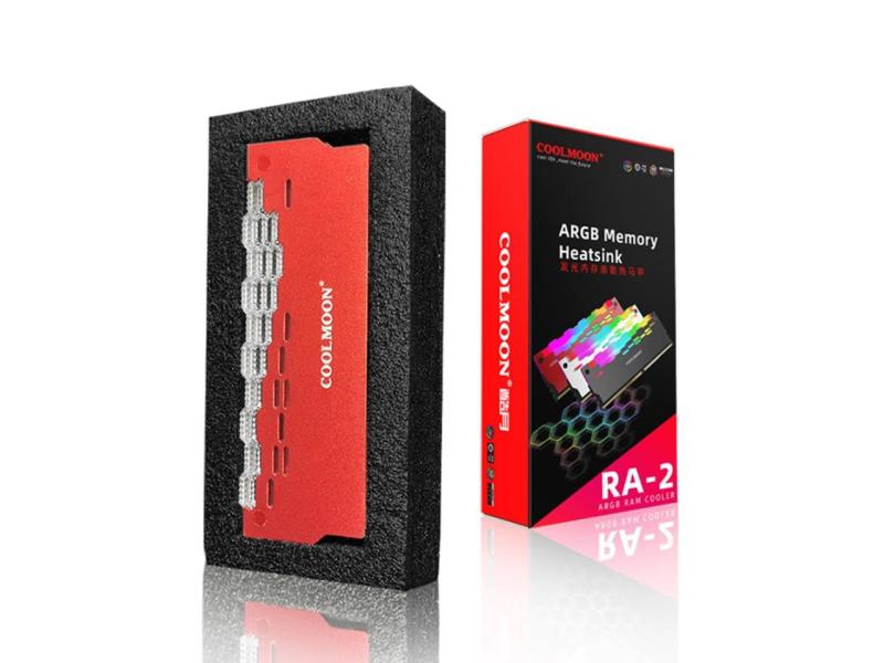 ARGB RAM Heatsink Cooler RGB Memory Cooling Heat Sink 5V 3 Pin 4 Pin Aluminum Alloy RA-2 Colorful Flashing Heat Spreader 9
