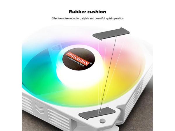 120mm Computer Cooling PC Case Fan Addressable RGB Color Changing LED Fan with Remote Control, Music Rhythm Sync & 5V ARGB Motherboard Sync 3