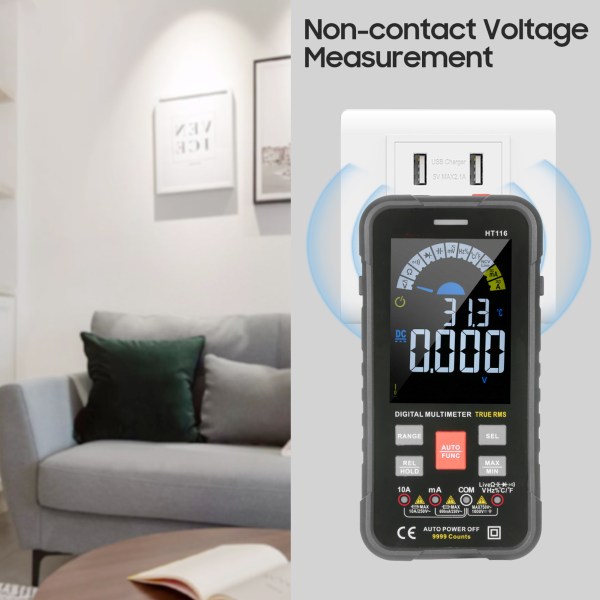 Digital Multimeter NCV Auto-Ranging 9999 Counts TRMS 1000V 10A Tester Frequency Counter Voltmeter Ohmmeter Capacitance 5