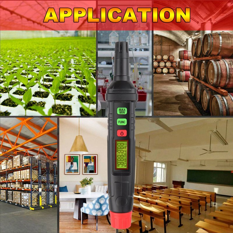 Portable Thermo-Hygrometer 4-in-1 Digital Psychrometer Mini Temperature Humidity Meter Pen Type 7 Portable Thermo-Hygrometer 4-in-1 Digital Psychrometer Mini Temperature Humidity Meter Pen Type 7