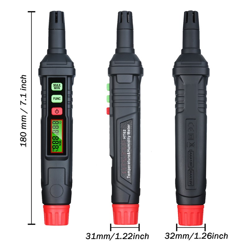 Portable Thermo-Hygrometer 4-in-1 Digital Psychrometer Mini Temperature Humidity Meter Pen Type 8 Portable Thermo-Hygrometer 4-in-1 Digital Psychrometer Mini Temperature Humidity Meter Pen Type 8