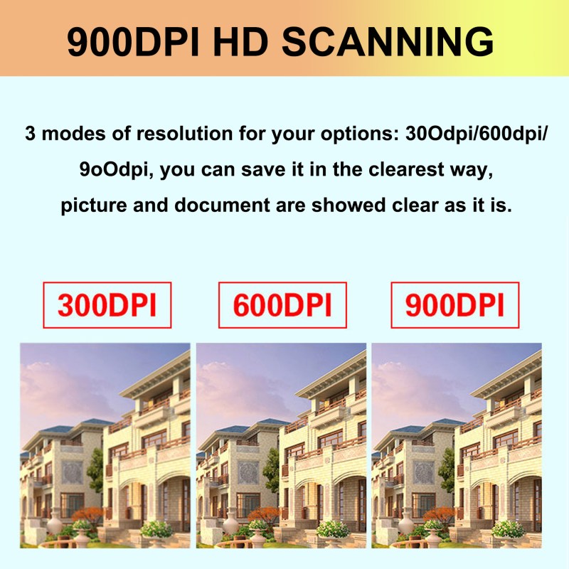 Portable Handheld Scanner, Wand Scanner for A4 Documents Pictures Pages Texts Receipts Books Up to 900DPI 4 Portable Handheld Scanner, Wand Scanner for A4 Documents Pictures Pages Texts Receipts Books Up to 900DPI 4