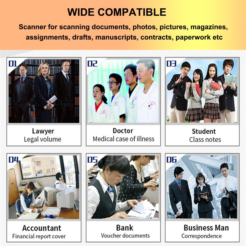 Portable Handheld Scanner, Wand Scanner for A4 Documents Pictures Pages Texts Receipts Books Up to 900DPI 9 Portable Handheld Scanner, Wand Scanner for A4 Documents Pictures Pages Texts Receipts Books Up to 900DPI 9