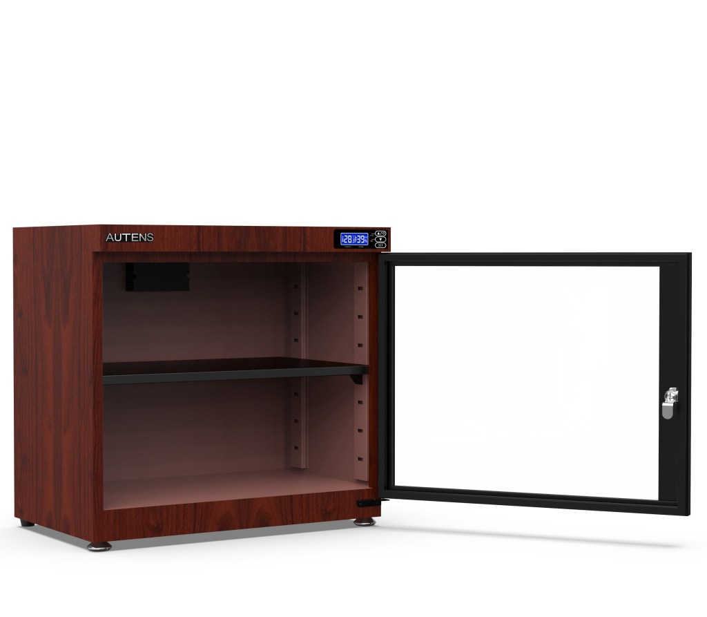 AUTENS 80L Dehumidifying Dry Cabinet Box, Wood Grain Design Digital Control Noiseless and Energy Saving 8