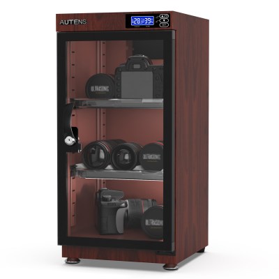 AUTENS 50L Dehumidifying Dry Cabinet Box, Wood Grain Design Digital Control Noiseless and Energy Saving