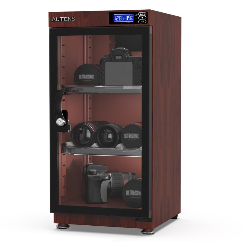 AUTENS 50L Dehumidifying Dry Cabinet Box, Wood Grain Design Digital Control Noiseless and Energy Saving 17