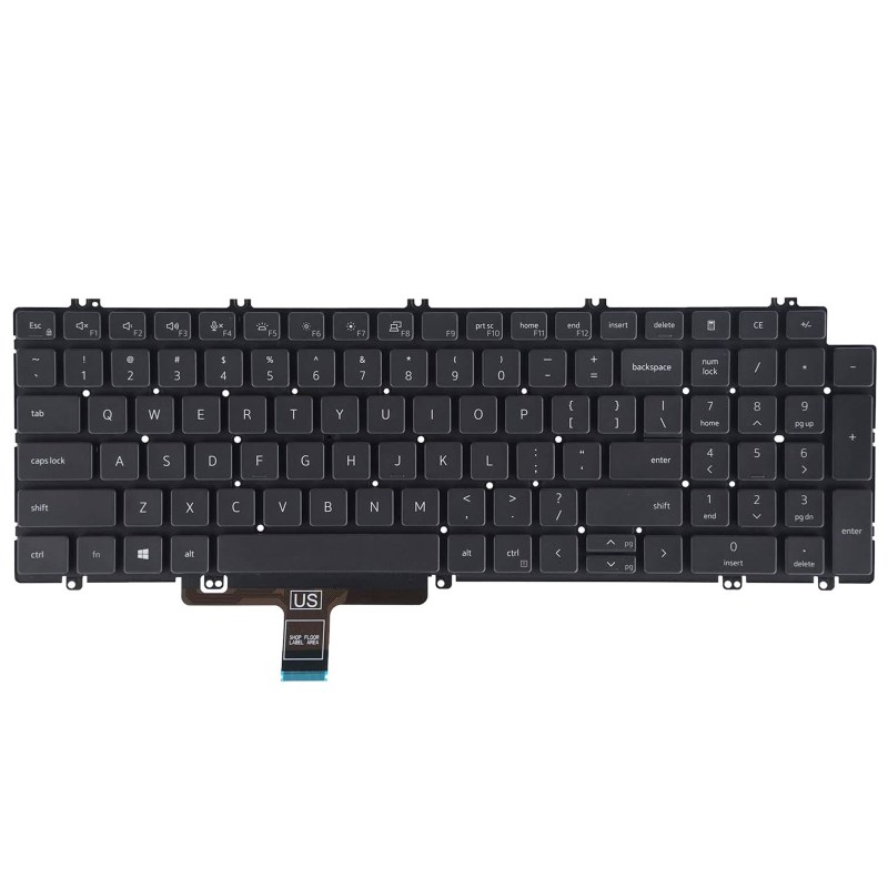 Replacement Keyboard for Dell Latitude 5520 5521 5530 5531 5540 / Precision 3560 3561 3570 3571 3580 3581 (2022-2023 Year Latest Laptop) No Frame 1 Replacement Keyboard for Dell Latitude 5520 5521 5530 5531 5540 / Precision 3560 3561 3570 3571 3580 3581 (2022-2023 Year Latest Laptop) No Frame 1