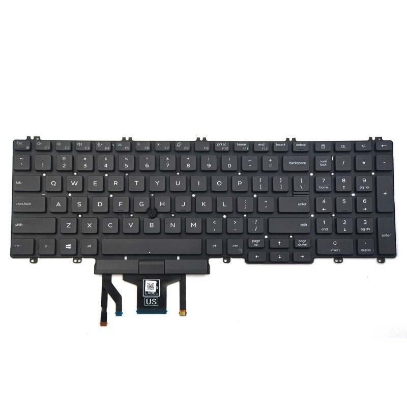 Replacement Keyboard for Dell Latitude 5500 5501 5510 5511 / Precision 3540 3541 3550 3551 Laptop No Frame 5