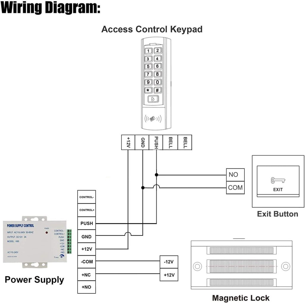 Electric Magnetic Door Lock 12V/24V 60kg 130lbs Mini DC EM Locks Holding Force Electromagnetic for Door Entry Access Control 26