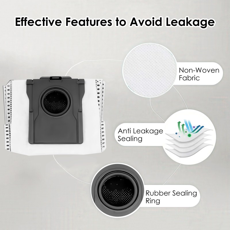 16 Pack Dust Bags Replacement for Mova V50 Ultra Complete, P50 Pro Ultra, P10 Pro Ultra, P10 Ultra, S20 Ultra Robot Vacuum 4